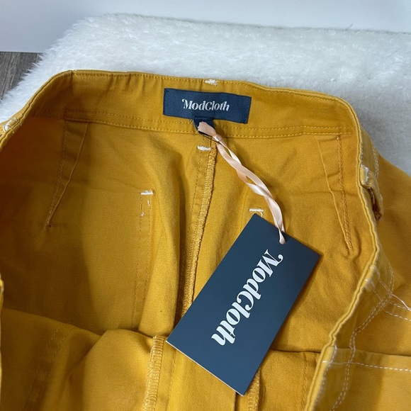 ModCloth Utility Cropped Wide Leg Pants in Mustard Brand New - Picture 5 of 7